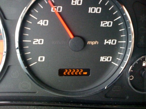 odometer_22222 Odometer rolling over to 22222 miles. Taken on 2/22 while driving RR2222